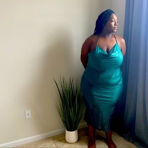 SHEIN Emerald Green Slip Dress